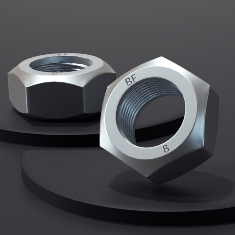 碳钢4级镀锌六角螺帽DIN934加长螺母柱预埋件用螺母套装大全