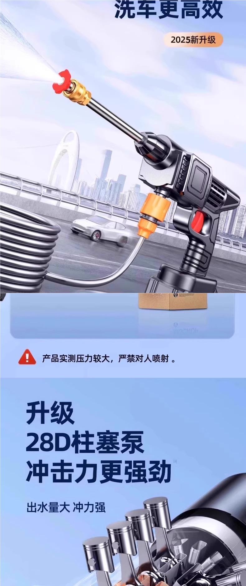 High-Pressure Car Wash Water Gun for Home Use 220V Cleaning Machine, Powerful Car Wash Pump, Car Water Gun, Car Wash Machine