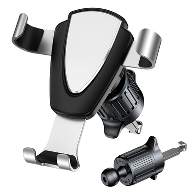 Car phone holder | Anti-Shake Car Mount, Car - yc03-metal-gravity-bracket-hook-silver