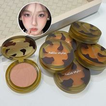 HelloStyle琥珀修容腮红一体粉饼显色裸妆粉质细腻自然立体胭脂