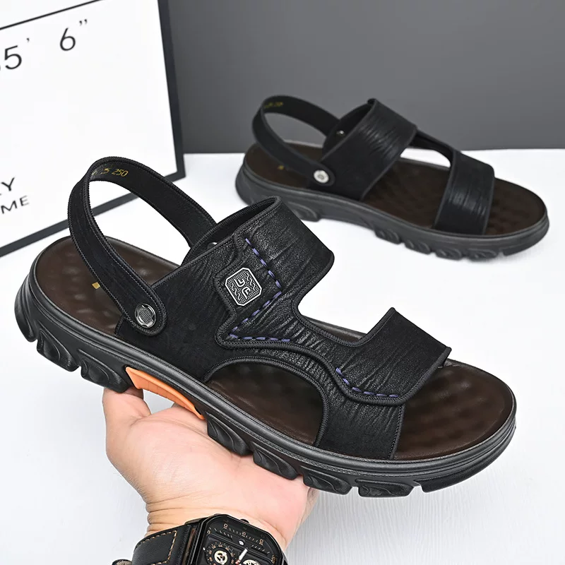 Men's beach sandals to go out platform, summer non-slip wear-resistant slide, slippers