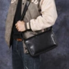 Black, high quality, leather, cowhide