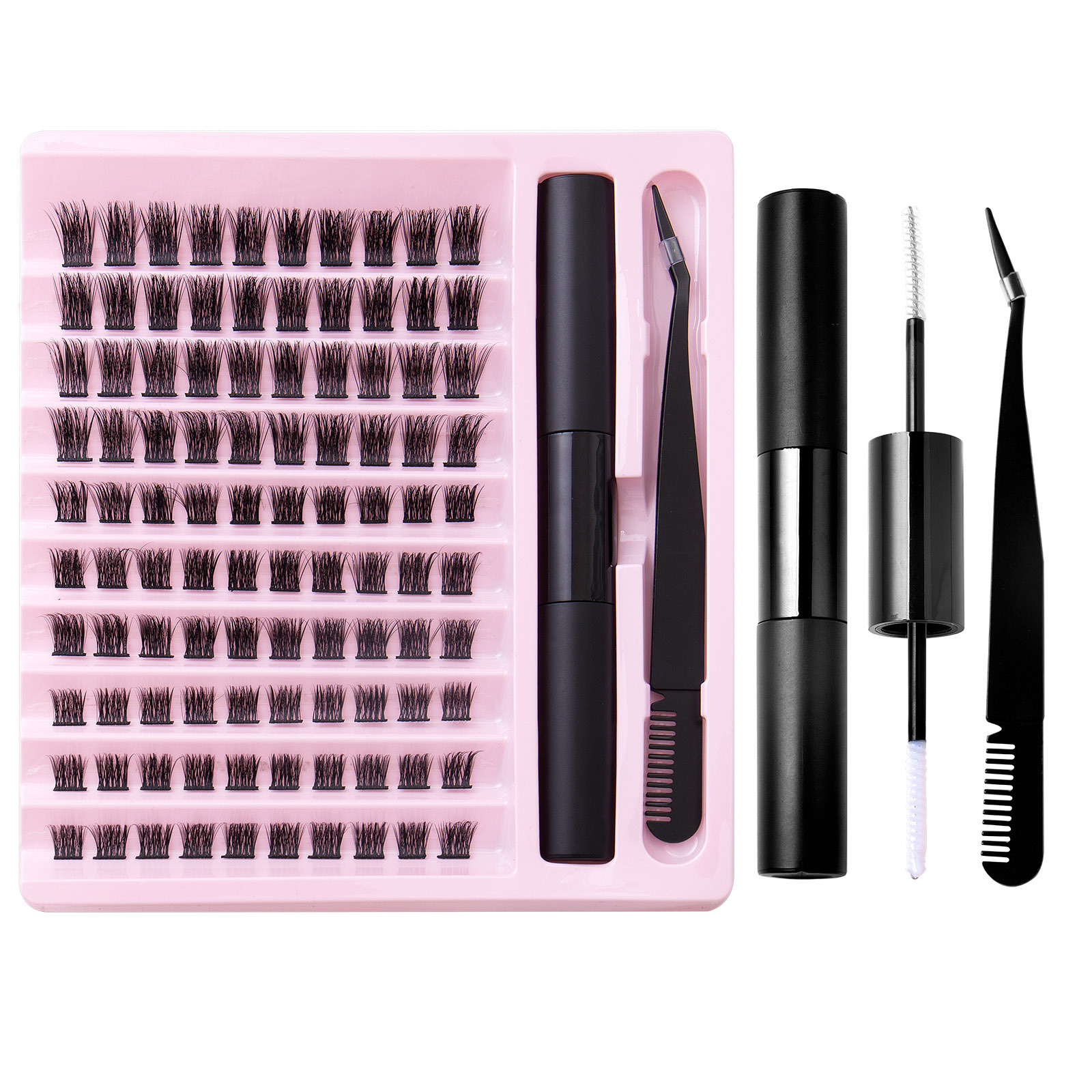 Transfronterizo nuevo DIY split pestañas postizas 10 filas mixtas solo racimo traje de injerto de maquillaje pestañas al por mayor