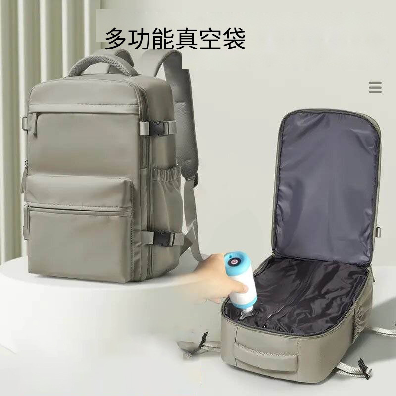 Nuevos productos transfronterizos mochila de negocios de gran capacidad unidireccional bolsa de vacío compresible multicapa de almacenamiento mochila de computadora