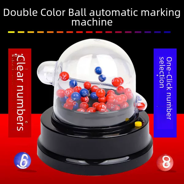 Two-Color Ball Dale Transparent Rocking Machine Simulator Creative Blessing Color Mini Lucky Artifact Award-Winning Lottery Machine Store Opening