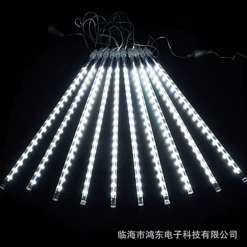 LED-стробы метеоритного дождя, модели на солнечной батарее или сетевые, водонепроницаемые трубки, длина 3.5–6.6 м