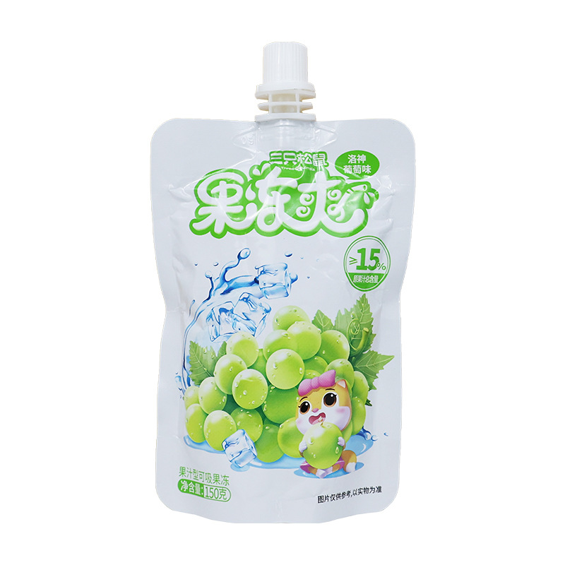 三只松鼠果冻爽150g葡萄味吸吸果冻夏天孩子解馋小吃零食