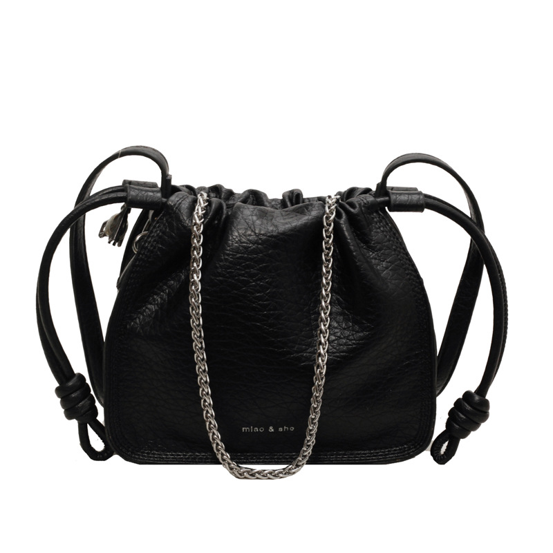 Estilo coreano de moda BOLSA DE PATRÓN DE lychee 2023 nuevo bolso de las mujeres popular de alto grado pequeño bolso cuadrado versátil bolsa de mensajero de cercanías