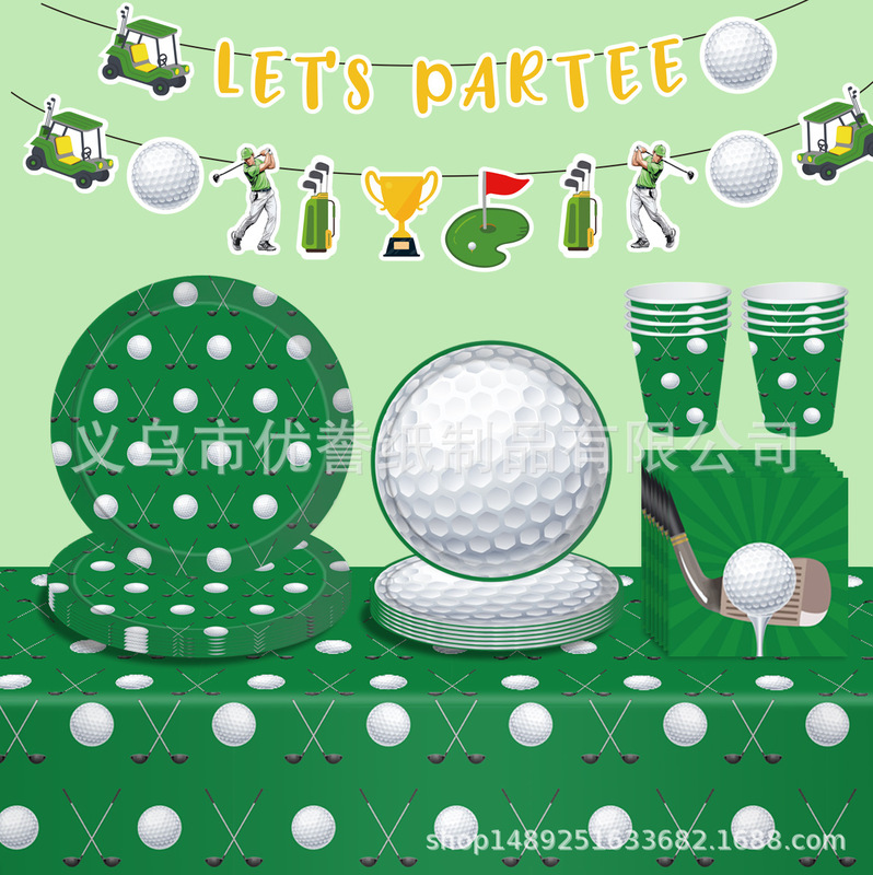 Golf Theme Party Tableware Birthday Party suit Disposable Plate Paper Plate Tissue Party Paper Plate Golf Theme Party Tableware Birthday Party suit Disposable Plate Paper Plate Tissue Party Paper Plate