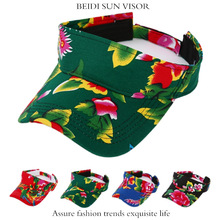 跨境新款中国风遮阳帽东北大花特色户外帽防晒空顶帽子男士K009