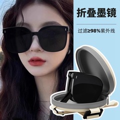 折り畳みサングラス女性モデル2025新高級感顔小紫外線防止運転専用偏光サングラス