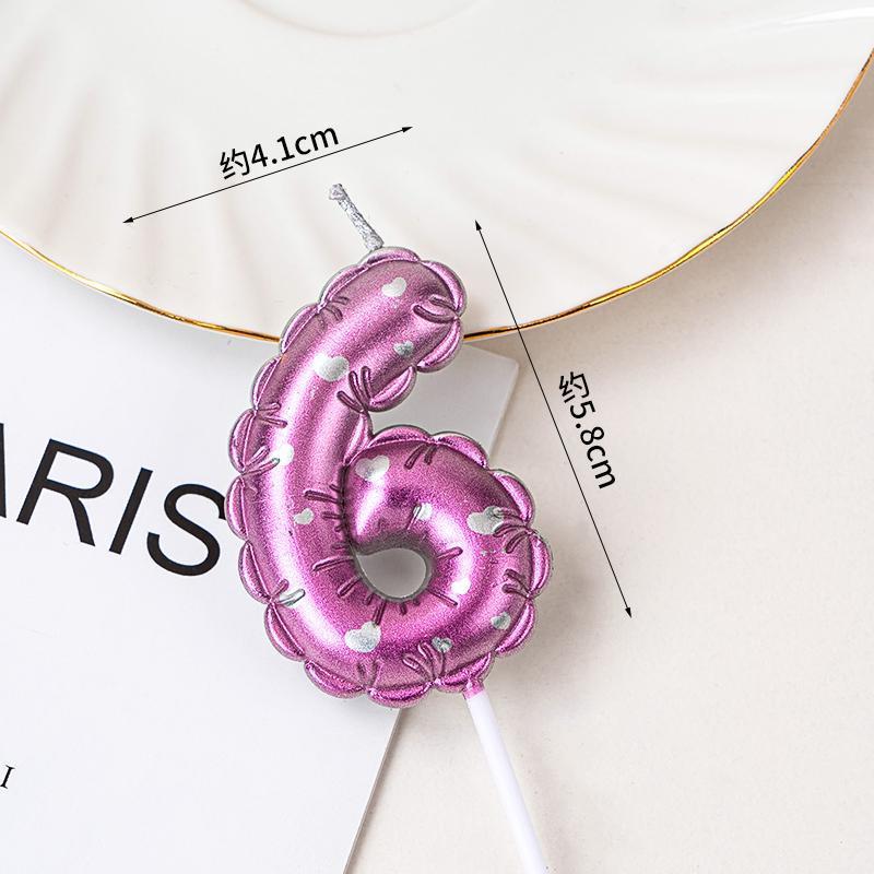 Ins velas de cumpleaños coreanas horneado pastel decoración decoración globo vela digital complemento vela rosa vestir