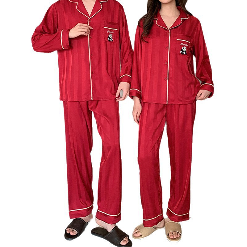 Pajamas de boda recién casados set de tamaño grande 200 kg de hielo rojo engordado para aumentar el novio y la novia MC0002