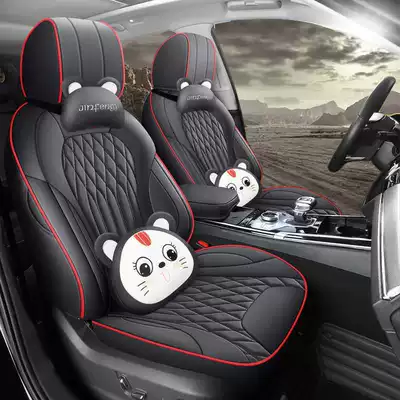 Modelə uyğun (Original) oturacaq örtükləri: for all seasons, leather seat - black-and-red-line-cartoon-version-note-the-model-year-rear-half-cover