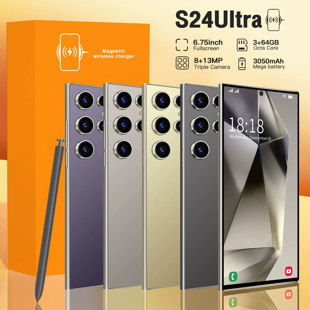 Смартфон S24Ultra, Android 4G, дисплей 6.75″, аккумулятор 3050 мАч, варианты 3+64 / 8+? ГБ