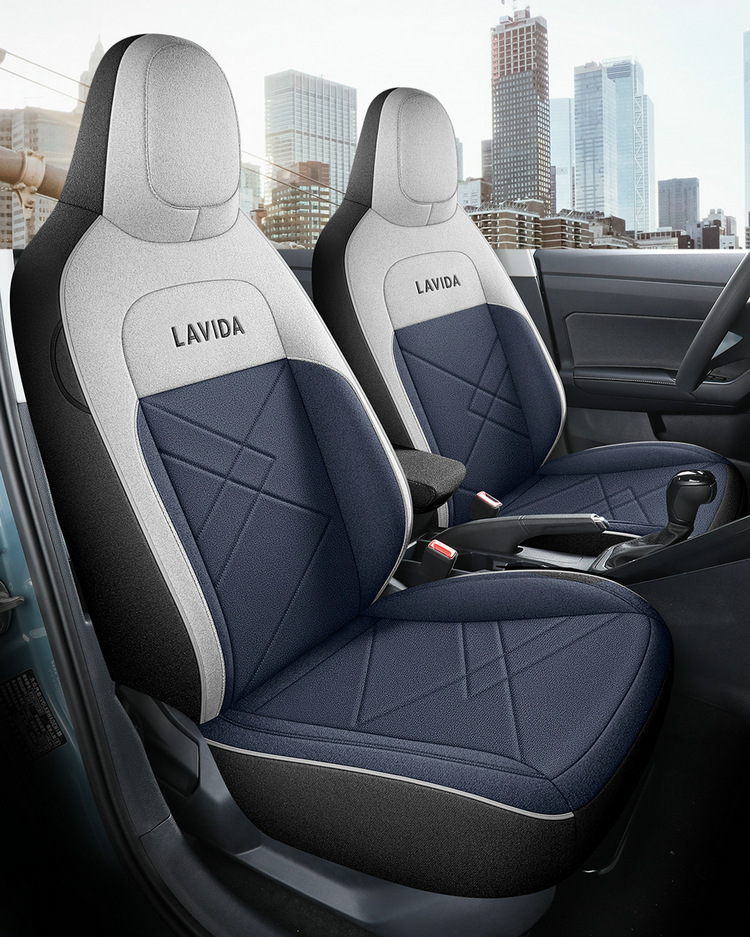 Volkswagen Lavida Xinrui Xr Seat Cover Set, Full Coverage Car Seat Cushion, Cotton Linen Fabric Seat Cover Set, Full Coverage