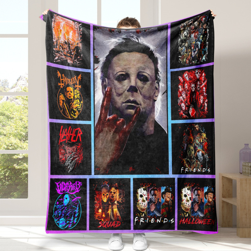 クリスマスハロウィーンフランネル毛布祝日プレゼントベッド用品リビングソファー怠け者毛布来図|undefined