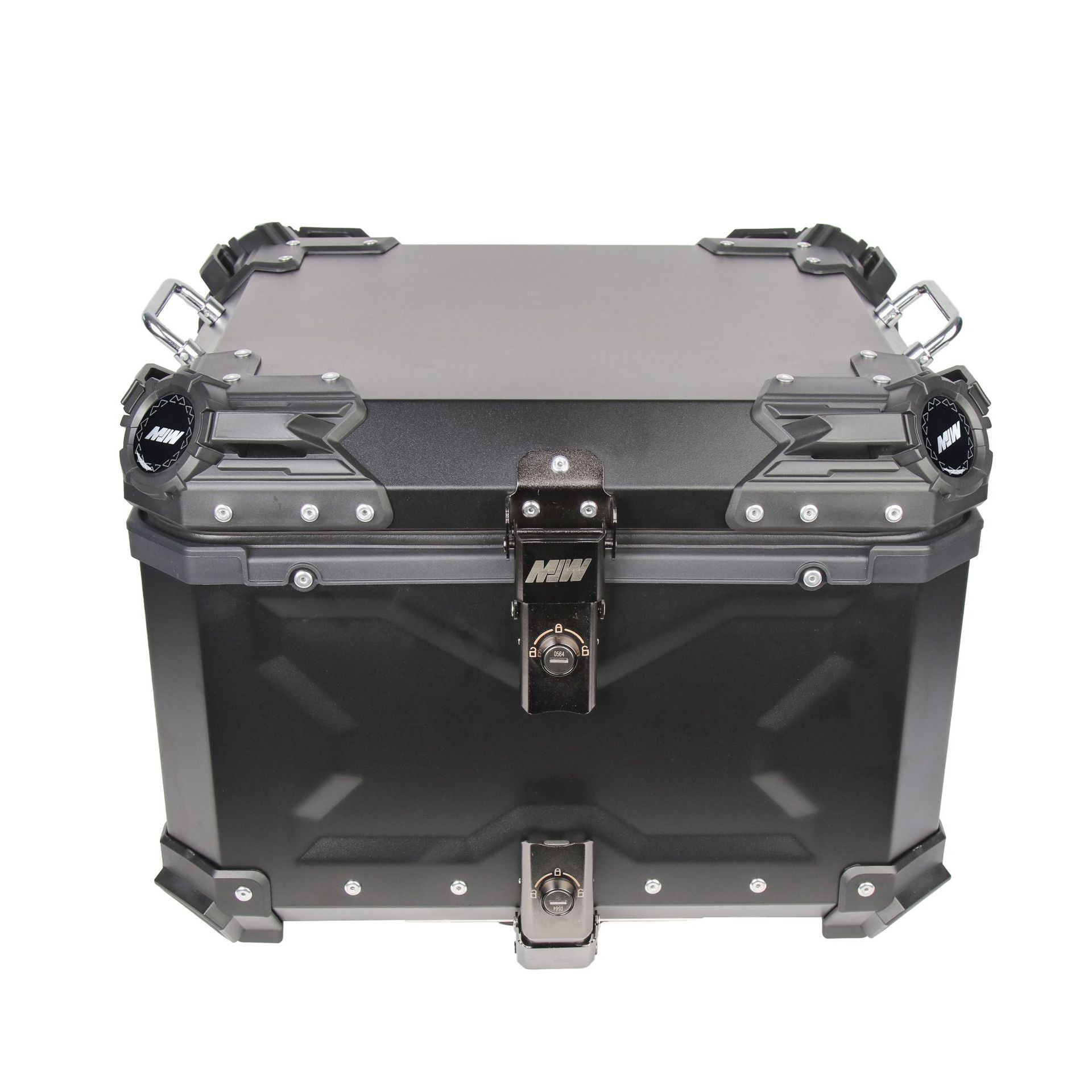 Motocicleta 45L55L tres lados X estriado trasero scooter de aleación de aluminio trasero coche de batería coche eléctrico maletero