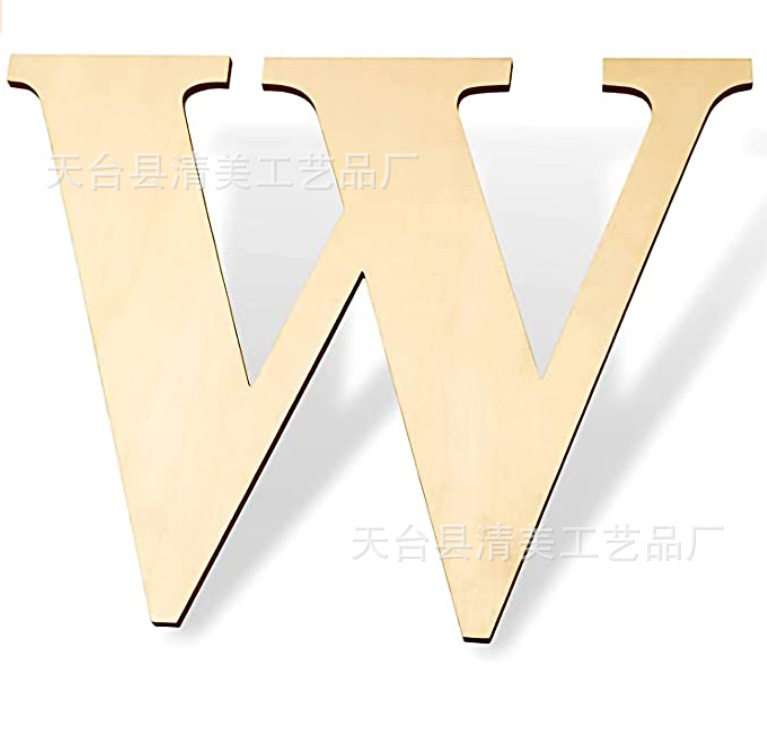 Letras inglesas de madera de 12 pulgadas 30cm de alto 26 letras inglesas letras de 3mm de espesor 1 paquete