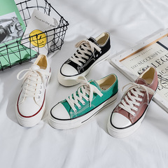 Cotton canvas shoes for women, Korean style ulzzang, versatile 2021 spring new edition, suitable for spring and autumn, white board shoes for summer