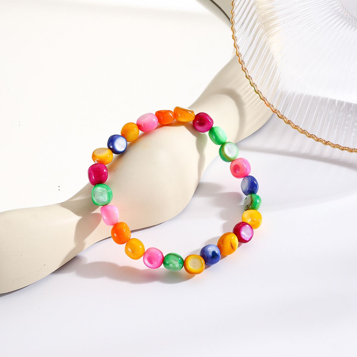 jewelry Bohemian colored gravel bracelet jewelry natural stone bracelet_voghion.com