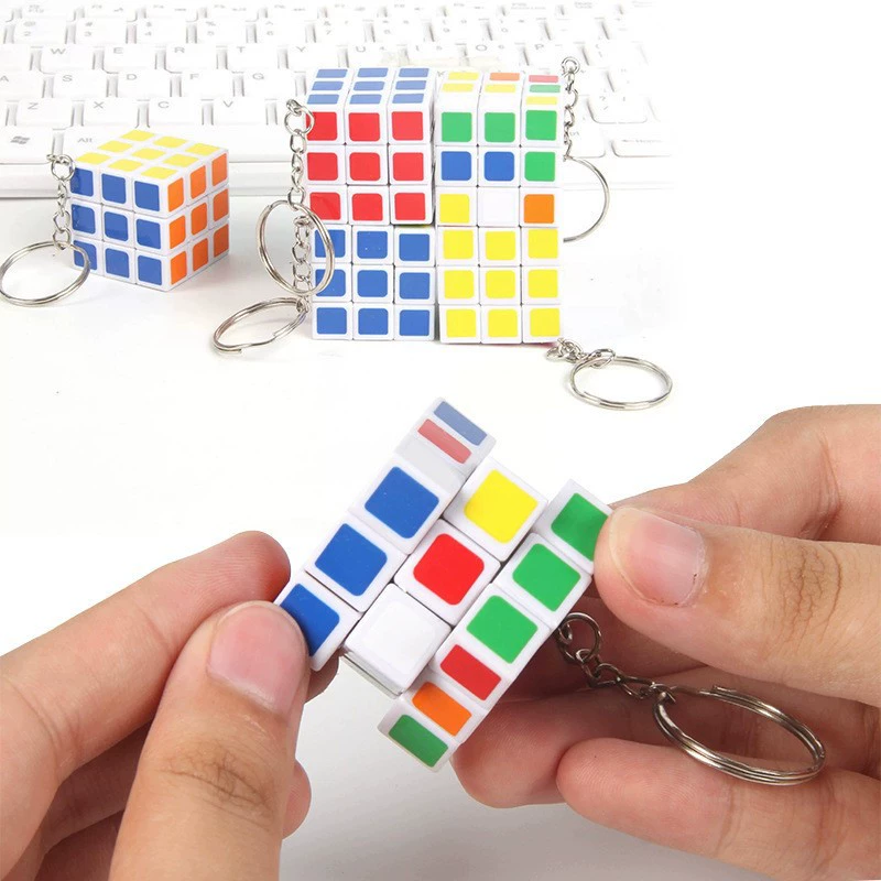 Small Rubik's cube, keychain, pendant, toy, third order, 3.5cm, anti-stress, wholesale