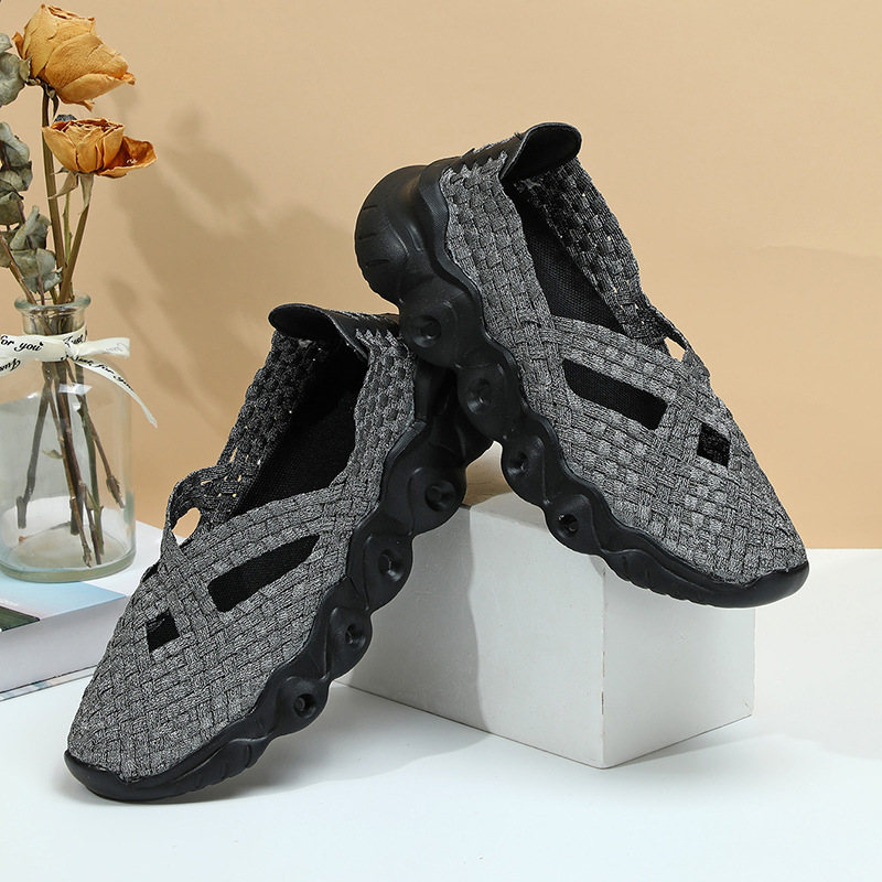 Soft breathable woven comfortable fashionable sneakers for leisure…