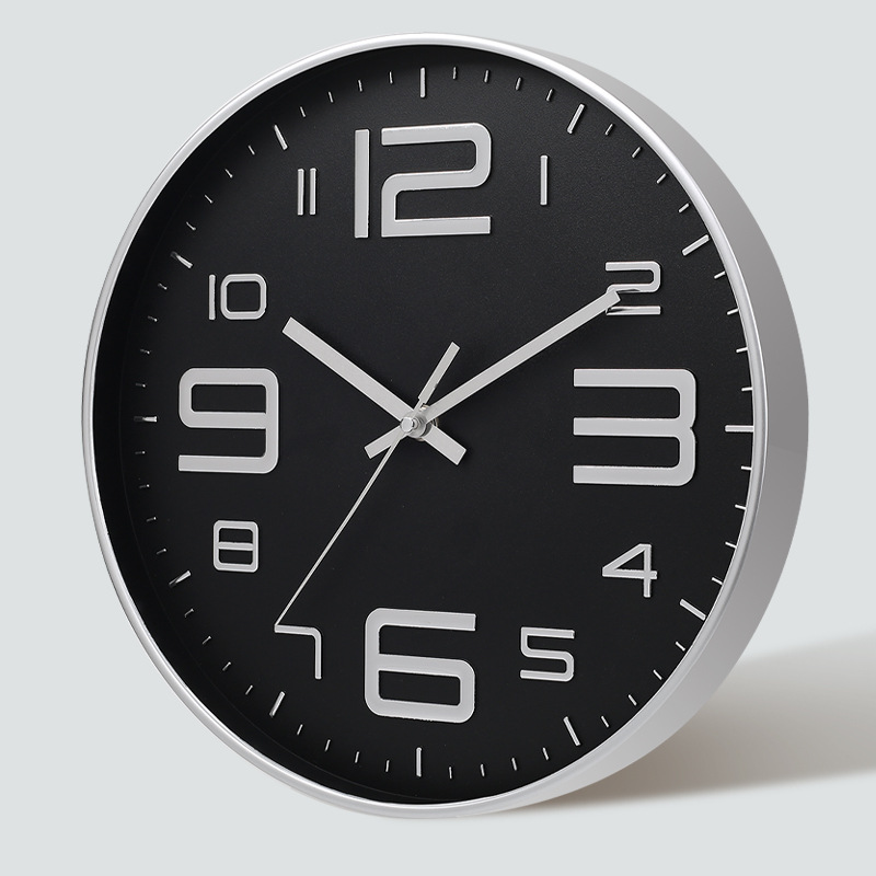 Reloj de pared de cuarzo 8 pulgadas 20CM estéreo silencioso digital creativo moda casa salón al por mayor