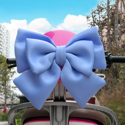 car rear seat bow decoration | Other Electric Vehicle Accessories - light-blue