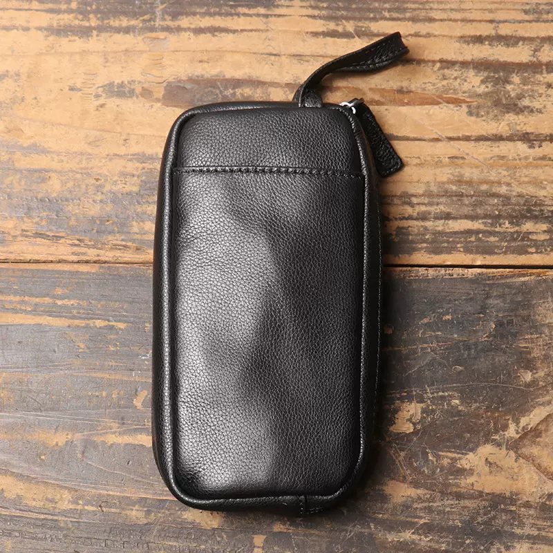 骆嘉工厂新款男士真皮手拿包女牛皮拉链长款钱包大容量随身手机包