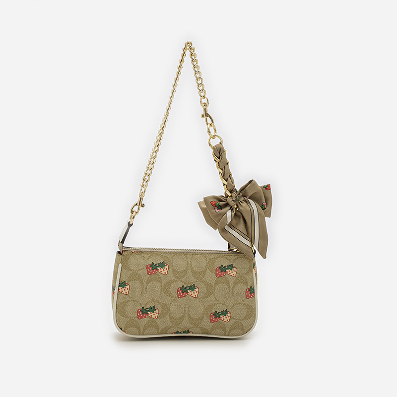 Bolsa de cadena de extensión bolsa de nudo de arco con bolsa de cadena colgante correa de cadena DIY bolsa cadena ajustable hombro alargado axila