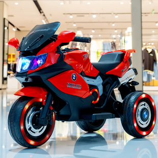 Children's Electric Motorcycle Cross-Border New Model Can Sit on Remote Control Car Dual-Drive Tricycle 1-5 Years Old Kidsren Rechargeable