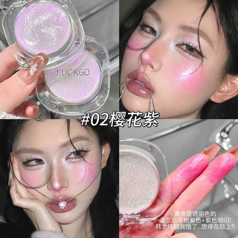 LUCKGO Crystal Translucent Magic Blush Gel Blush Natural Cosméticos Maquillaje transfronterizo de fiesta estudiantil