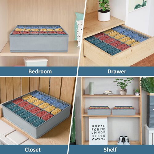 Cross-border drawer fabric underwear storage box socks underwear storage partition household large capacity storage box Amazon