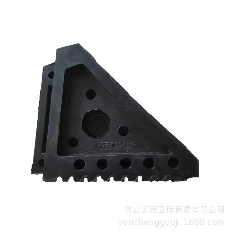 高质量橡胶汽车止轮块 厂家直销橡胶三角木 汽车轮胎倒车垫批发