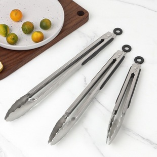 High Temperature Resistant Fried Steak Clip 430 Stainless Steel Food Clip Barbecue Clip Anti-scalding Thick Barbecue Clip Kitchen Tools