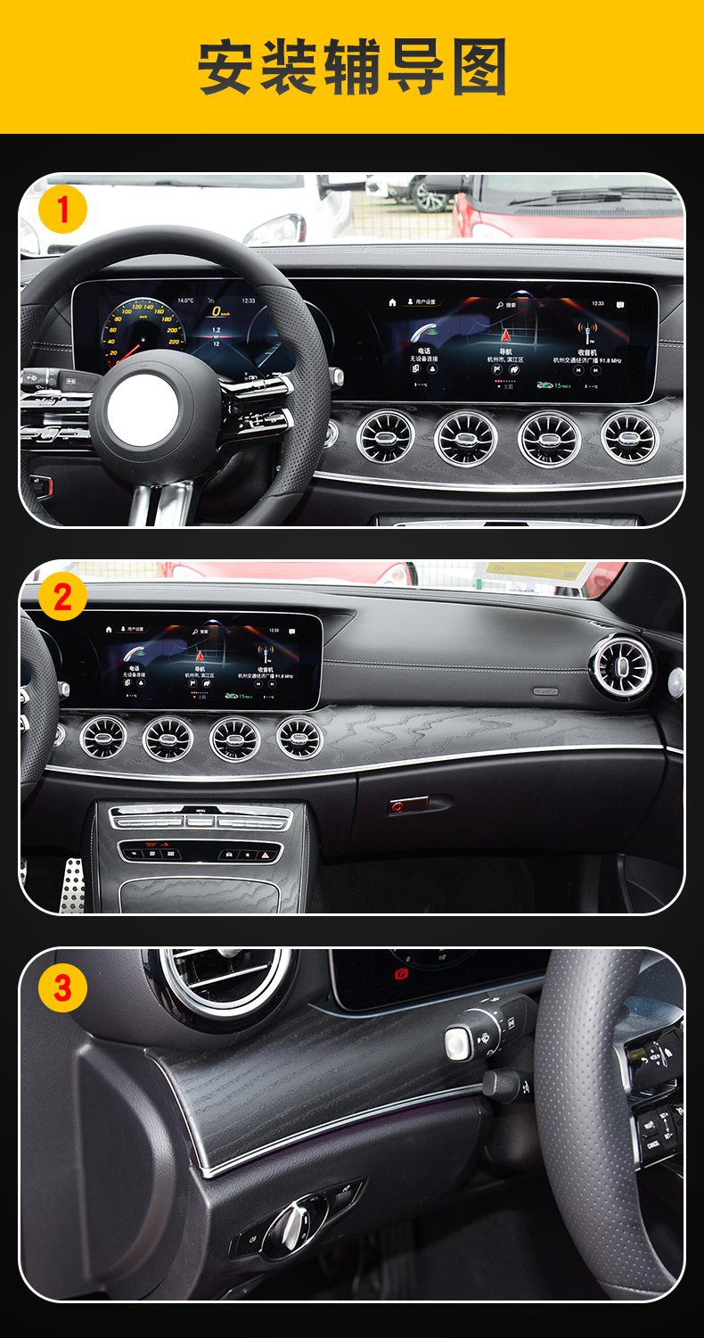 21-25 Imported Mercedes-Benz E-Class Screen Central Control Body Interior Car Modification Transparent Car Cover Tpu Protective Film