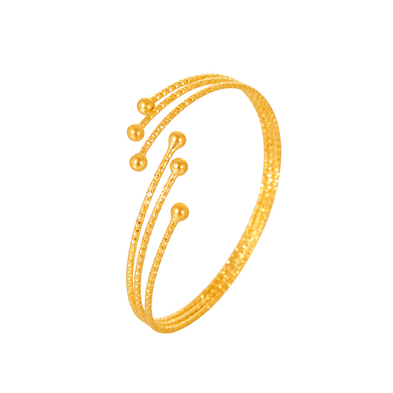 Arena abierta pulsera de oro mujer estrellado multi-anillo pulsera ajustable joyería simple estilo de moda al por mayor suministro directo de fábrica