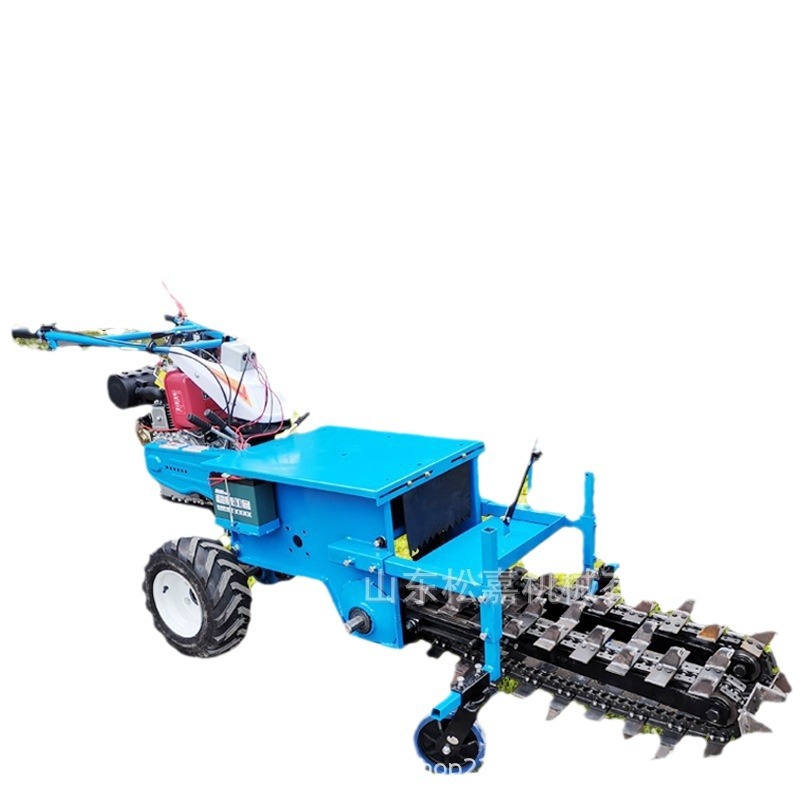 máquina de trencha de tierra de tierras de cultivo de mano máquina de trencha de cable de cadena incrustado máquina de trencha de ingeniería de cable de trencha