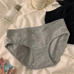 Japanese simple low waist women's underwear pure cotton crotch sexy girl Korean style cross-triangle women's underwear