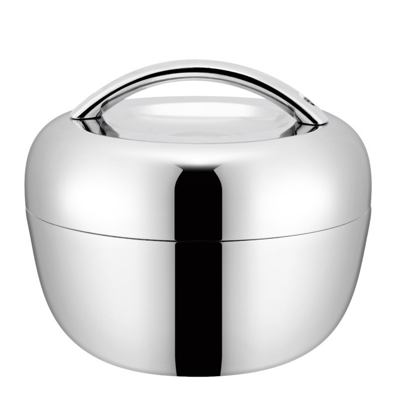 Fiambrera de acero inoxidable en forma de manzana doble capa aislada portátil caja bento niños adultos regalo