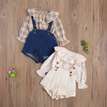 2Pcs Cute Newborn Baby Girls Casual Outfits Baby Long Sleeve