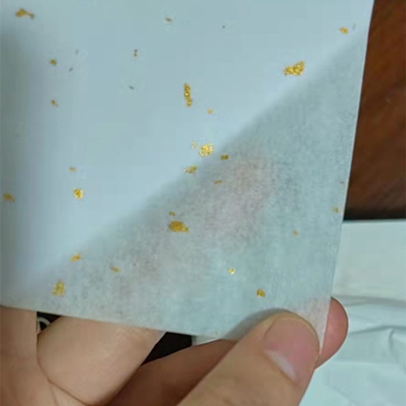 飘洒金美纹纸不干胶宣纸中药标签 复古贴纸印刷茶叶打印半透明贴