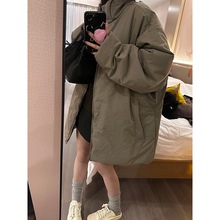 冬季天2025年新款时尚洋气感超好看韩系白鸭绒中长款羽绒服女