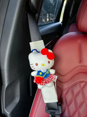Belt Decoration Children's Anti-Wear – Sürətlər qutusu və əl tormozu başlıqları - authentic-kt-shoulder-pads-white-linen-red-knot-red-plaid-skirt-with-strawberry-bag-single