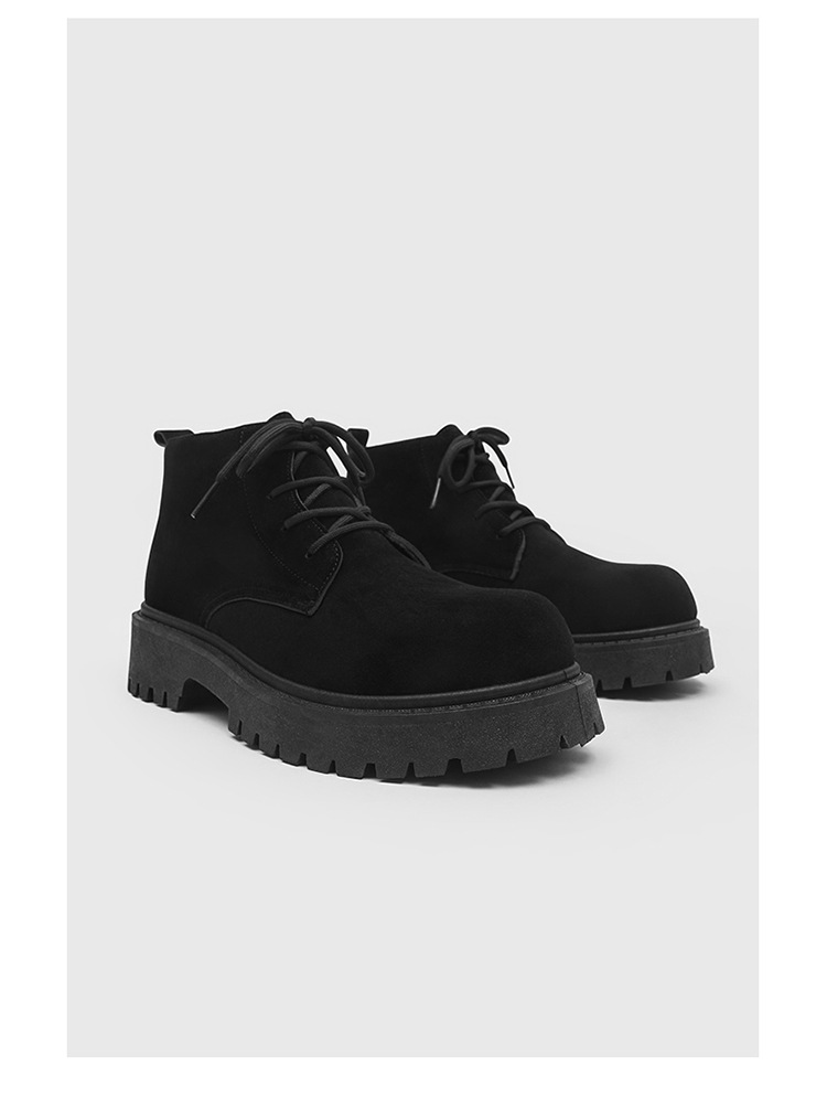 ShoeVault Men's Martin Autumn New High-top Thick-soled Derby Retro Suede Workwear Fashion Trend Yellow Boots_voghion.com