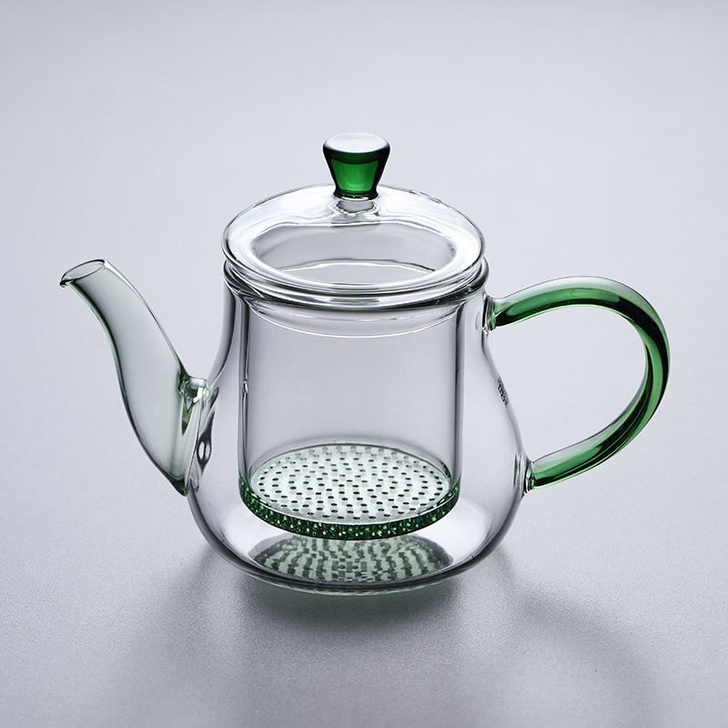 品德坊花壶玻璃茶壶煮泡茶壶过滤茶具花茶玻璃茶壶套批发耐热玻璃