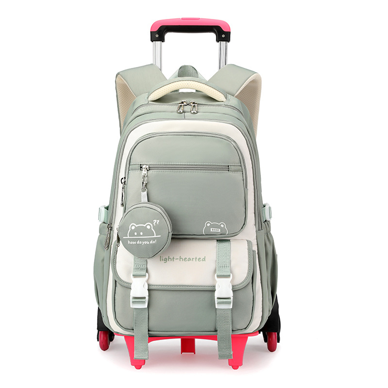 Mochila de tracción de pescado natural para estudiantes de secundaria de nicho multicapa de gran capacidad, mochila de tracción de hombro