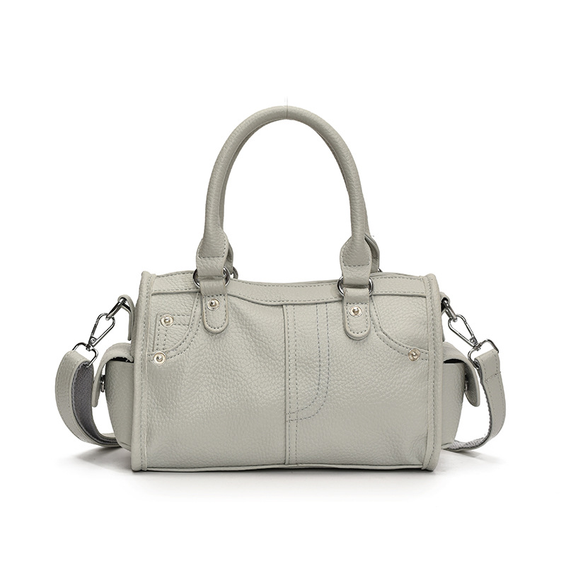 Nicho de comercio exterior bolsas de almohada de diseño mujeres 2026 primavera nueva bolsa litchi Boston bolsas de hombro diarias moda image 7