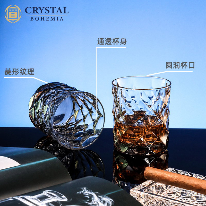 Tazas de whisky importadas de la República Checa, tazas de cristal de alto nivel, tazas de cerveza de ambiente familiar
